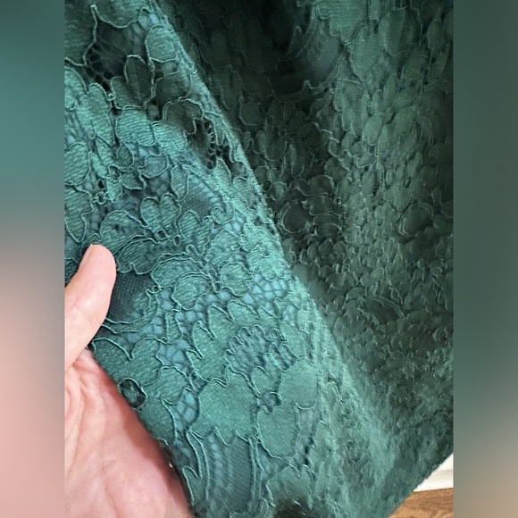 NEW Brooks Brothers dark green lace dress for Holidays, size 12 - Picture 6 of 12